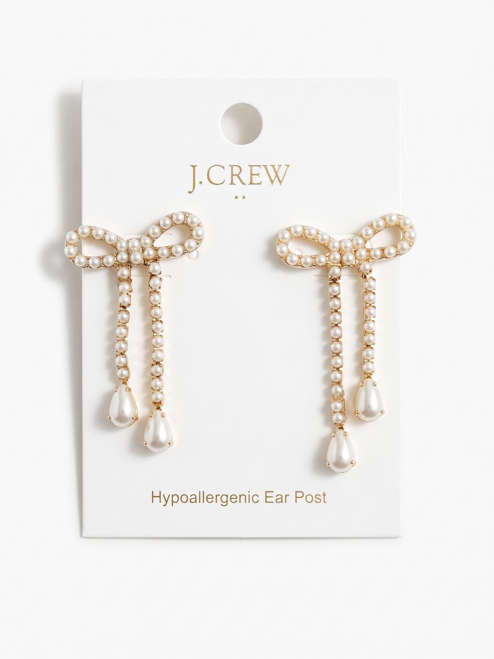 J. Crew factory Pearl Bow Earrings
